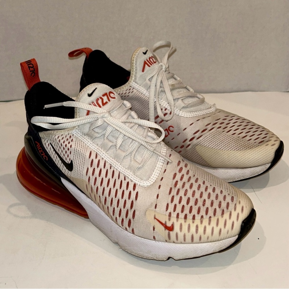 Nike Air Max 270 White with Red and Black Accents